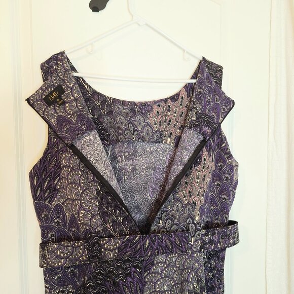 ILE New York Paisley Print Sheath Dress Sz 16 - Picture 5 of 10
